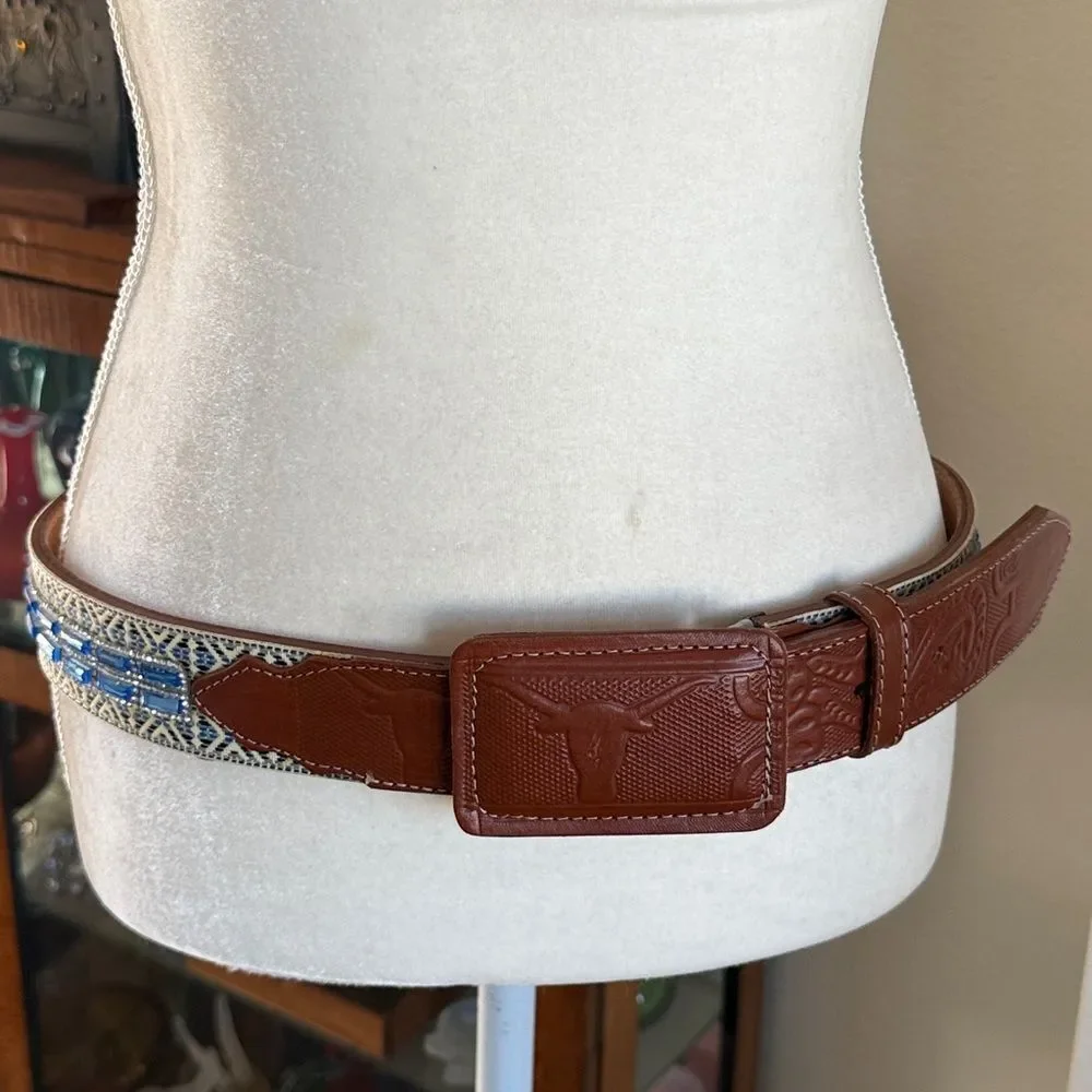 New Western leather belt